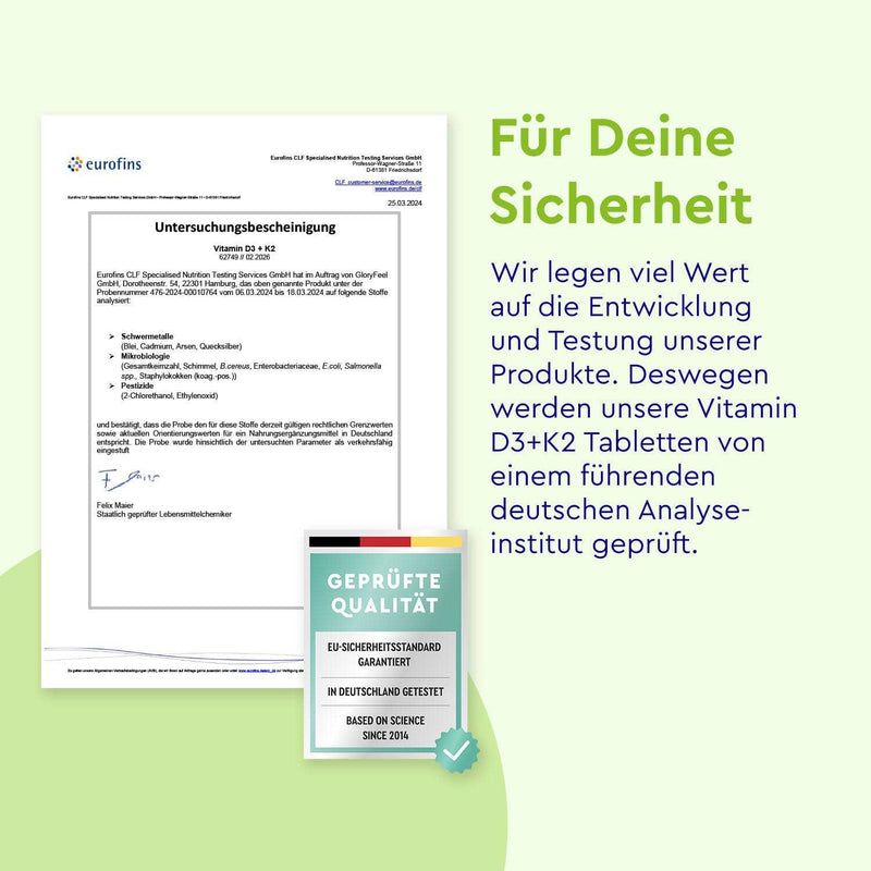 Vitamin D3 K2 Tabletten 5000 I.E. Zertifikat