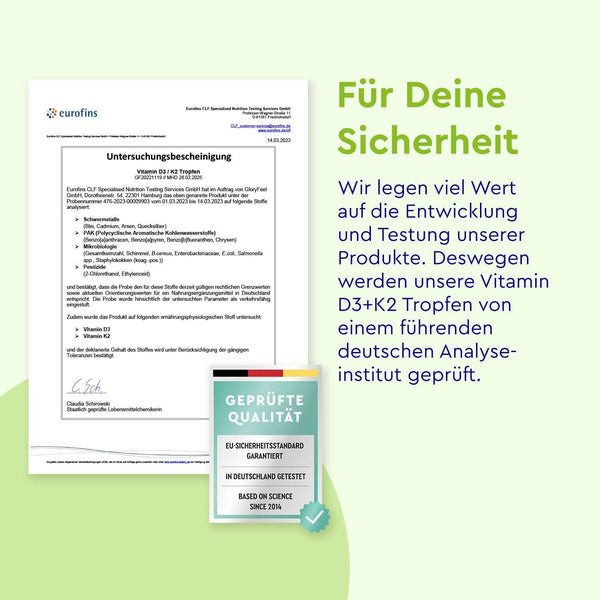 Vitamin D3 K2 Tropfen Zertifikat