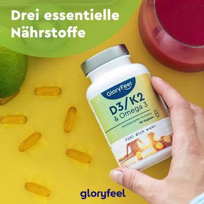 Vitamin D3 K2 & Omega 3 2.000 IE Kapseln