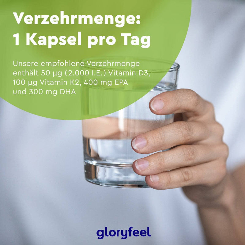 Vitamin D3 K2 & Omega 3 2.000 IE Kapseln